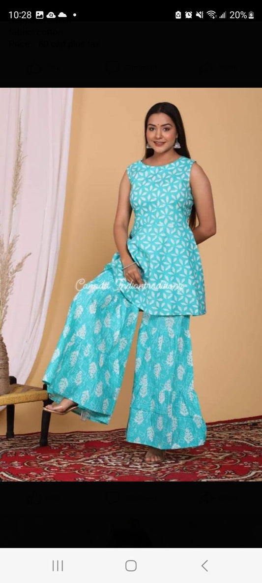 3 piece sharara set