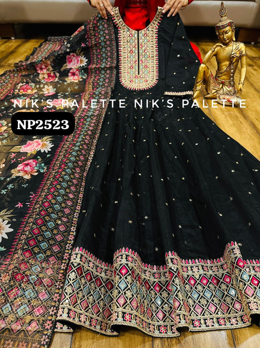 2 piece Anarkali top and dupatta